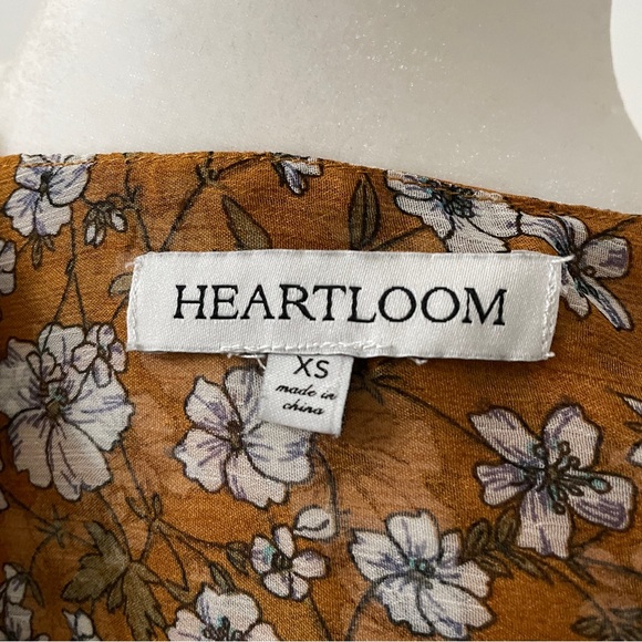 heartloom flora print sheer blouse top - Picture 5 of 6